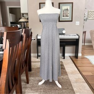 Splendid Heather Gray Strapless Maxi-dress - M